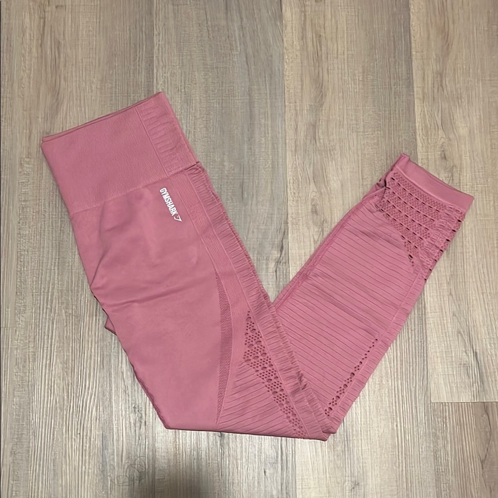 Pink Leggings with Textured Design